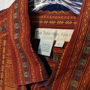 Long Sleeve Button Down The Territory Ahead  Shirt L